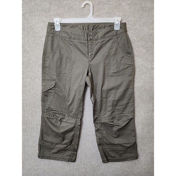 The North Face Cargo Capri Pants Womens 8 Brown UPF 50 Stretch NEW - Picture 1 of 11